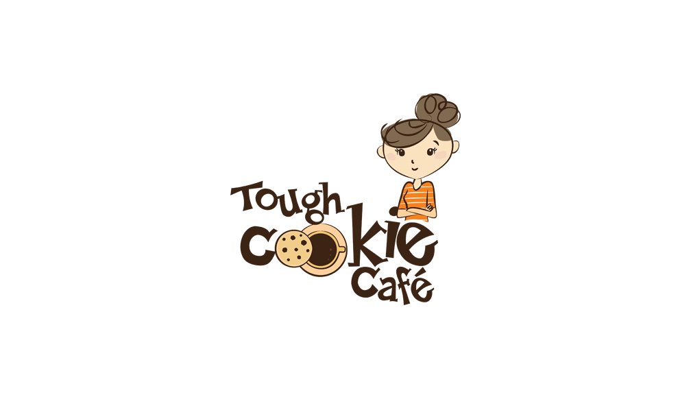 Cookie Cafe Feminine Illustration Logo Design